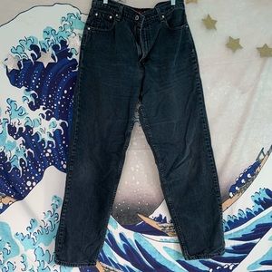 vintage silvertab levis darkwash loose fit jeans